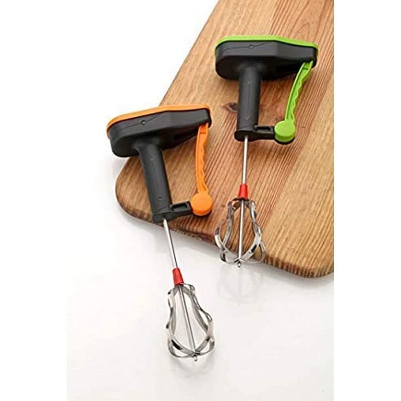 Hand Operated Hand Mixer Kitchen with High Speed Operation Whipper for Curd, Egg & Cream Beater, Milkshake Blender Pack of-1-image-7
