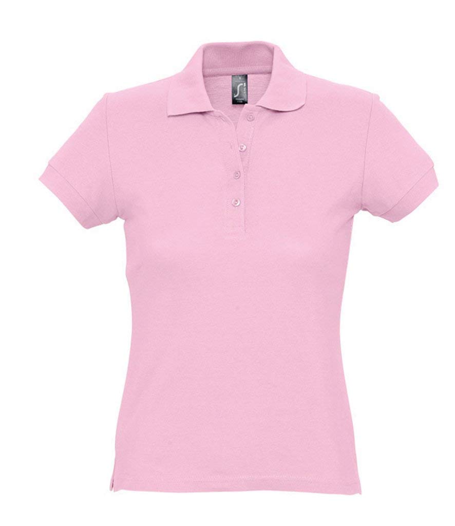 SOL'S Womens Passion Cotton Pique Polo Shirt Pink M