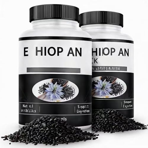 Ethiopian Black Seed Oil |4.64% Thymoquinone | Non-Gmo, Gluten-Free,60pcs,2pcs