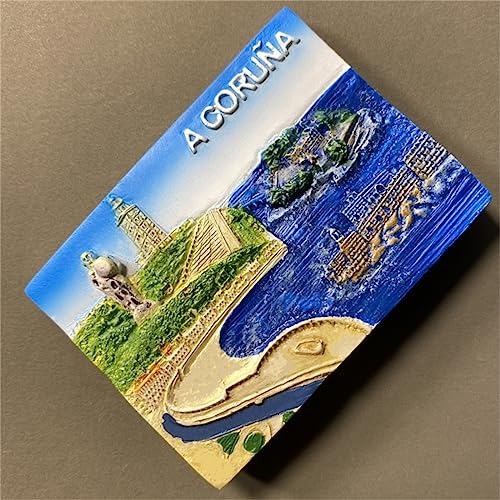 Imán de nevera decorativo A Coruña 7.7x5.4 cm miniatura 4