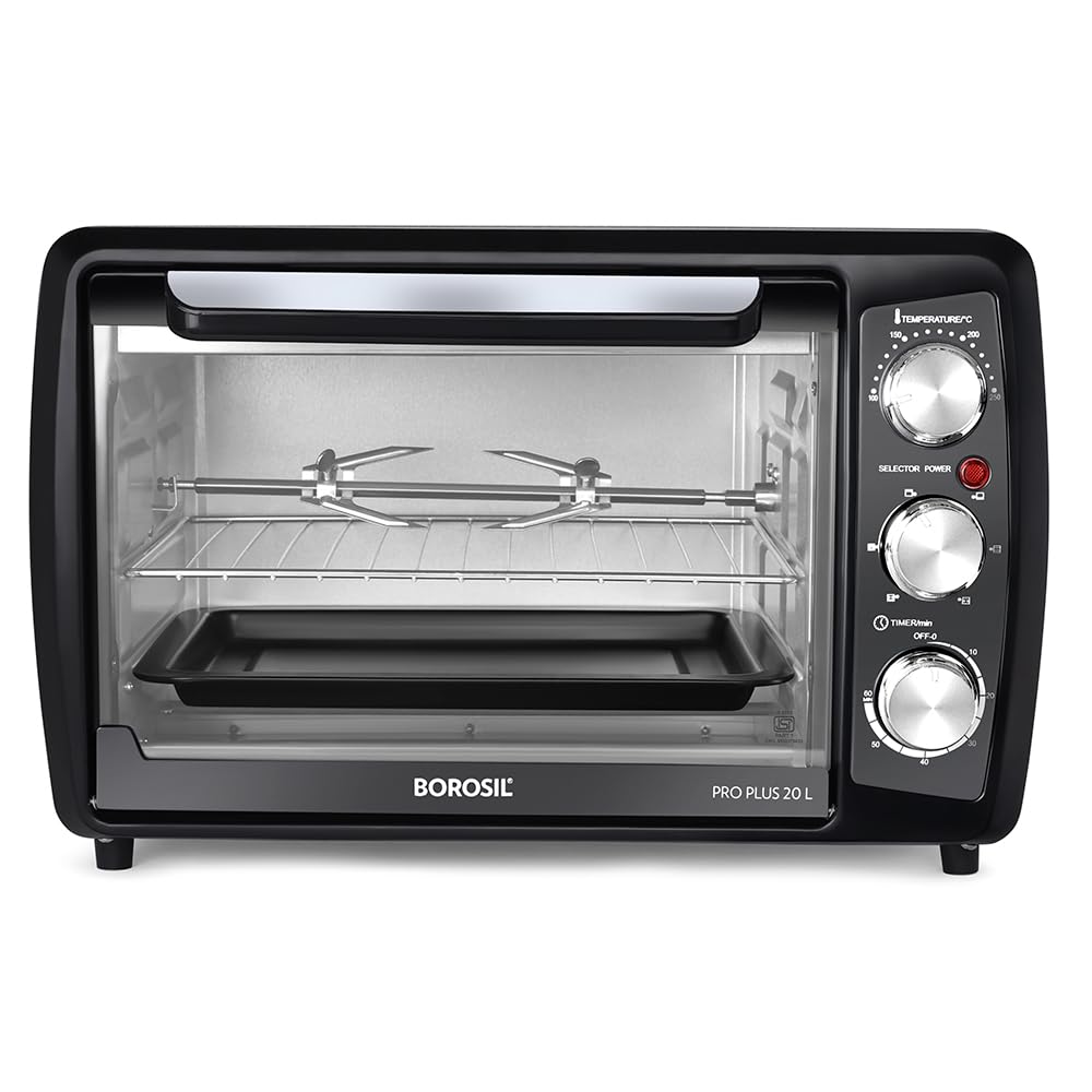 Borosil OTG Pro Plus 20 Litres Oven Toaster Griller, Motorized Rotisserie, Pizza Oven, Cake Oven for Baking | 6 Heating Option | 2 years Warranty-image-26