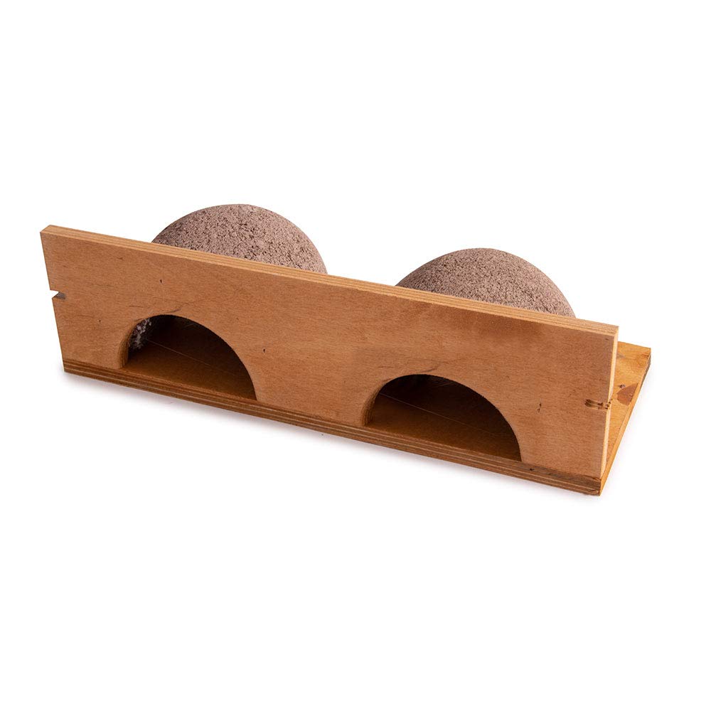 Vivara - Nido Artificiale Doppio, 37,5 x 16 x 11 cm, in Cemento e Legno