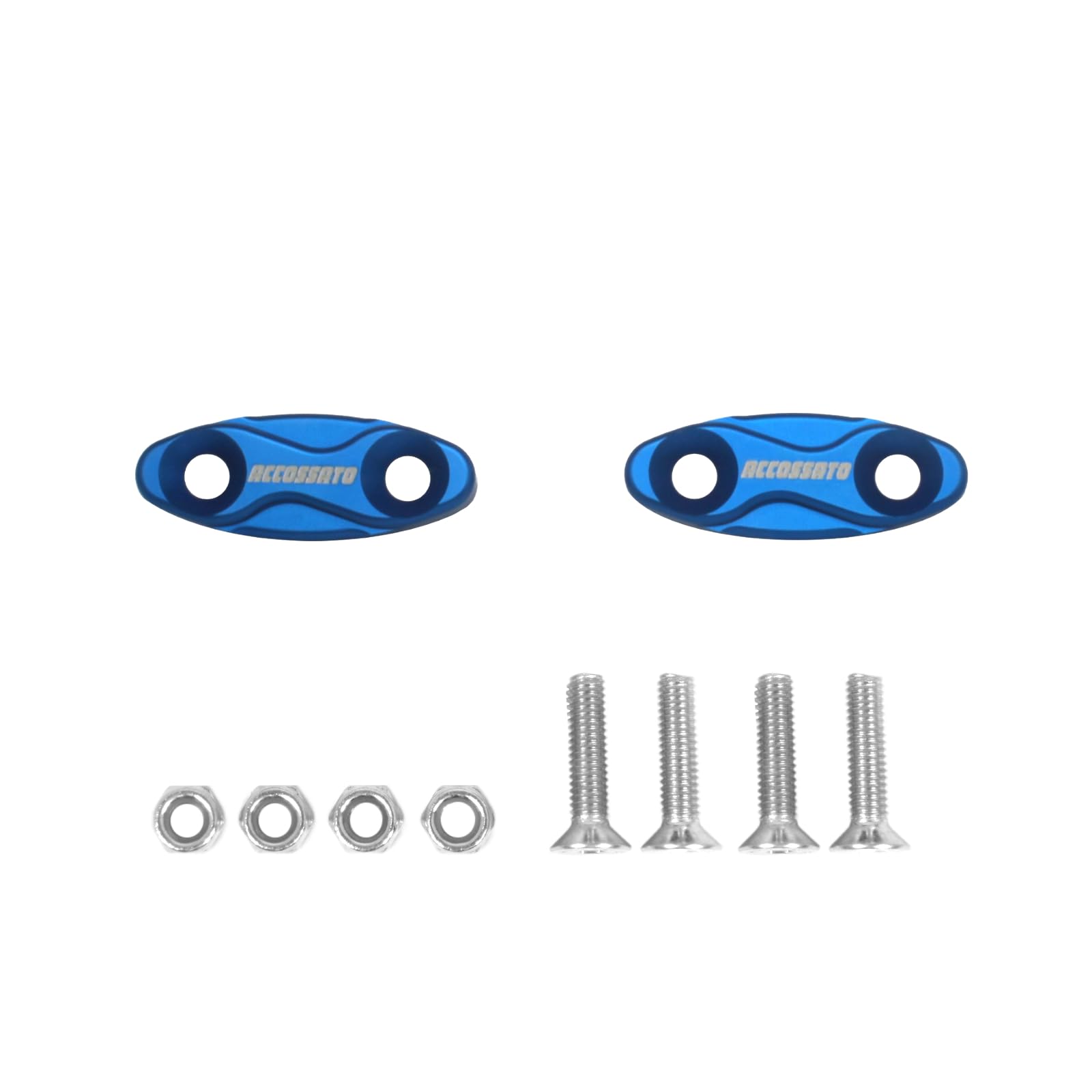 Coppia tappi coprifori specchietti Accossato blu per Bmw S1000 RR dal 2009 al 2018 (CC 1000)