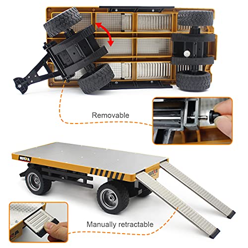 Mostop Remote Control Forklift 1/10 Scale Rc Forklift With Metal Carrier Slab, 2.4Ghz Rc Construction Engineering Forklift Toy Warehouse Truck Vehicle 10 Channel Toy Forklift With 2 Pallets & Lights #TOP1