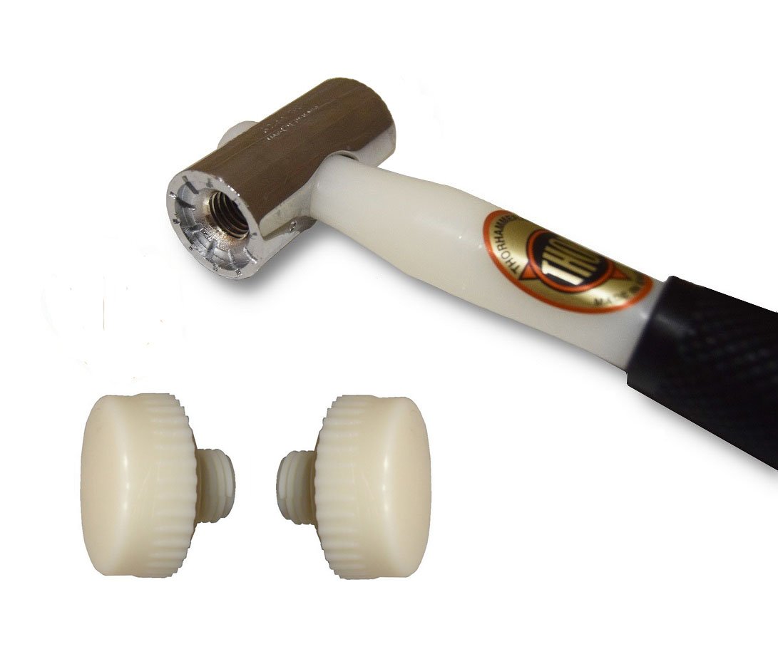 Thor 712 Nylon Faced Window Glazing Hammer/Mallet - with Hard White Heads