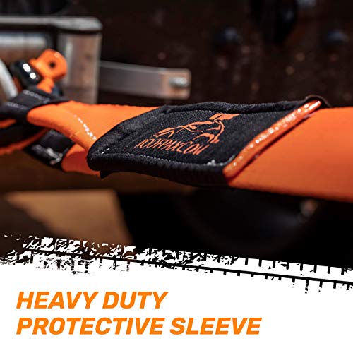 Image of Tow Strap by RoofPax | 3 inch x 20 ft. Off Road Recovery Rope | 30,180 lb Break Strength Capacity | Heavy Duty Winch Strap with Triple Reinforced End Loops | Essential Recovery Kit for Getting Unstuck