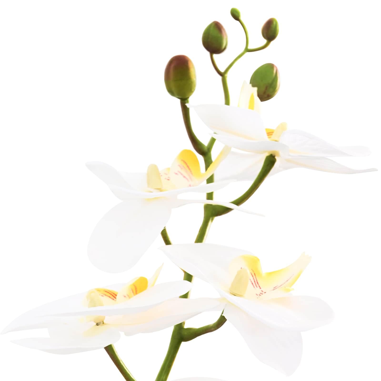 Planta Orquídea Artificial con Maceta Blanco 45x15x65cm
