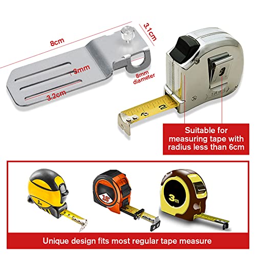 Akiskpz 2 Pcs Tape Measure Marker, Locator Measuring Tape Clip Measure Scribing Pencil Holder Mark Tape Reel Scribing Tool 2Pcs (Set Of 2) #TOP5