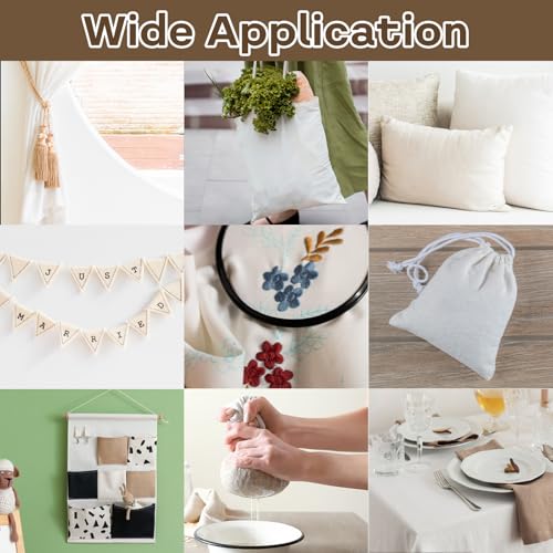 Premium 100% White Cotton Quilting Fabric - 5 Yards of Soft, Durable Muslin for Sewing, Embroidery, and DIY Projects 7 Premium 100% White Cotton Quilting Fabric - 5 Yards of Soft, Durable Muslin for Sewing, Embroidery, and DIY Projects - Image 6