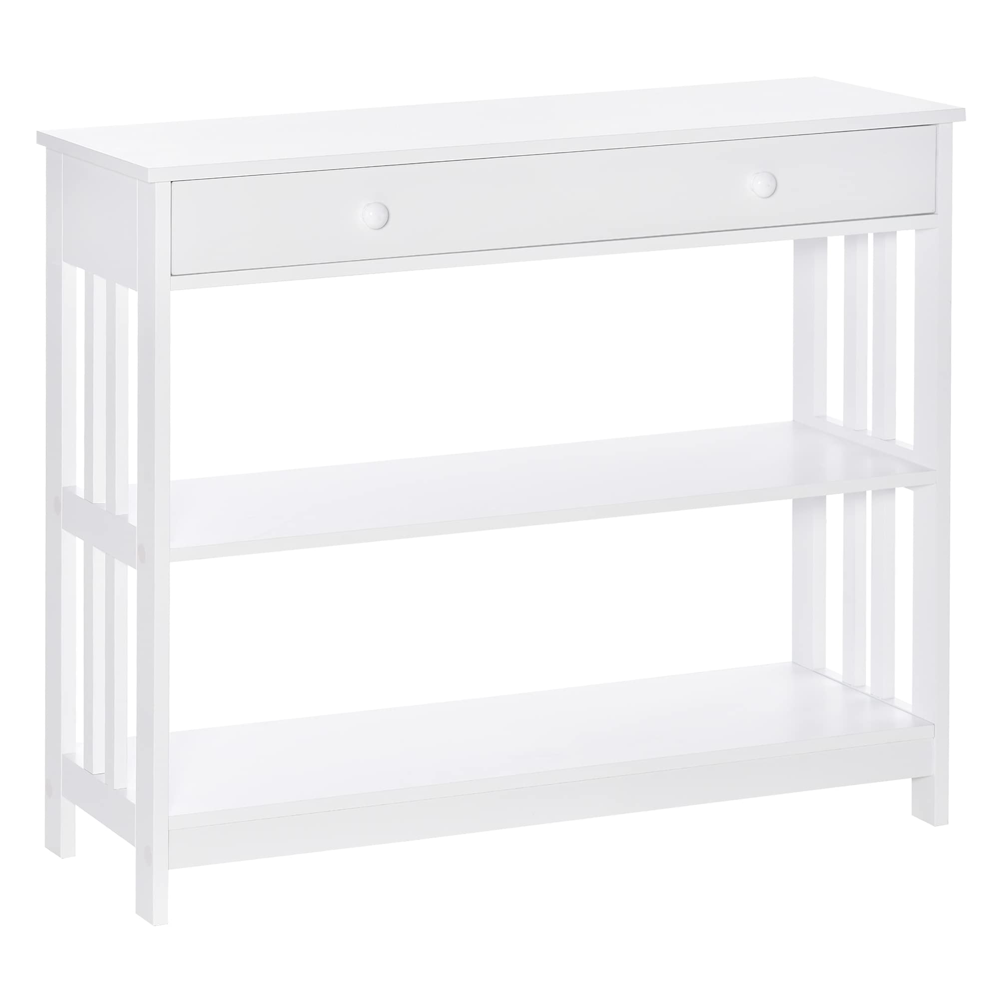 Buy Console Hallway Table with Extra Wide Pull Out Drawer, 2