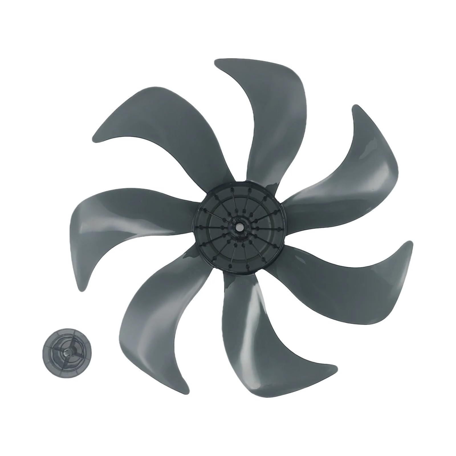 FOELANNE Plastic Fan Blade, 14 inch Floor Fan Propeller Blade With Nut Cover, Plastic, 7/9/15 Leaves(7 Blade)