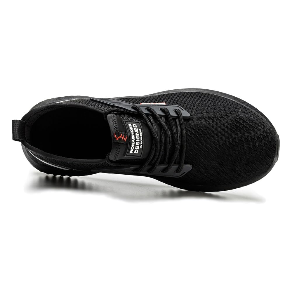 Zapatos de Seguridad Calzado de Seguridad Zapatillas de Seguridad Zapatos de Trabajo Comodos Ultraligeras Transpirables Hombre Mujer Zeta Black EU 44