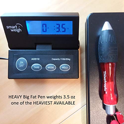 HEAVY Super Big Fat Weighted Pen for Tremors and Parkinson's (Twin Pack) Premium Ink - Thumbnail 3