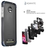 Moto Z2 Force Case Bumper Black / Clear Compatible With Moto Mods ( Ademite )