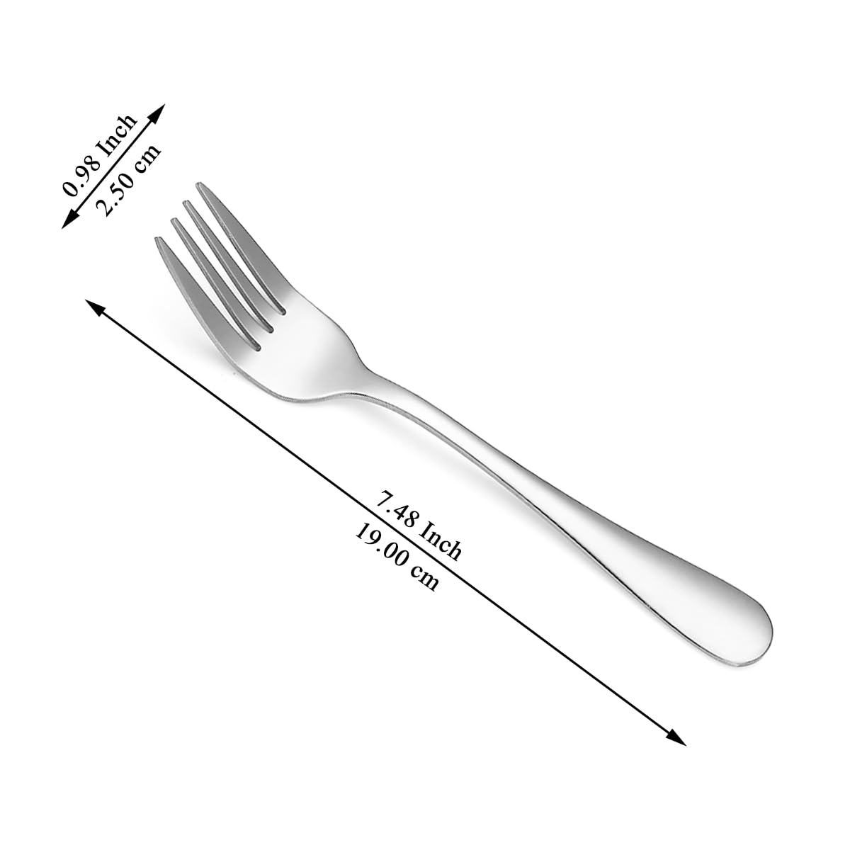 Set 24 Forchette Dessert In Acciaio Inox - Eleganti E Pratiche Per Torte, Frutta E Antipasti