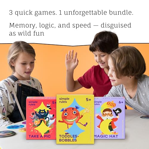Image of Fun Card Games Bundle for Kids 5+ | 3 Games Included | Fun Educational Card Games | Help to Train Memory, Imagination and Creativity | Recommended by Teachers | 2-6 Players | 10 min Playtime