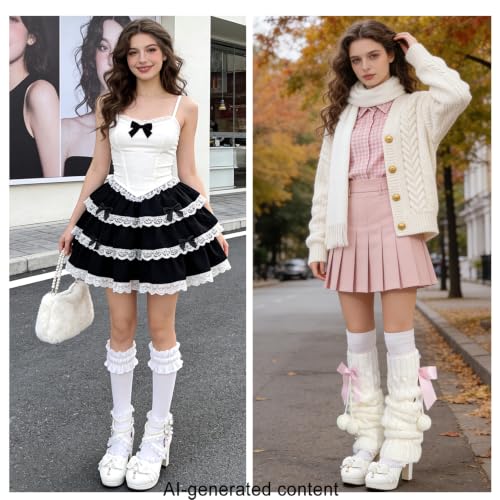 Image of MEOTINA Cute Bow Heels Mary Janes Shoes Women Dress Platform Strappy High Heels Kawaii Shoes