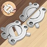 MDKAVE Heavy Duty Table Buckle Connectors,Table Leaf Locks and Latches for Workbenches Extension Hardware, DIY Furniture Extensions(2 Pack Zinc Alloy)
