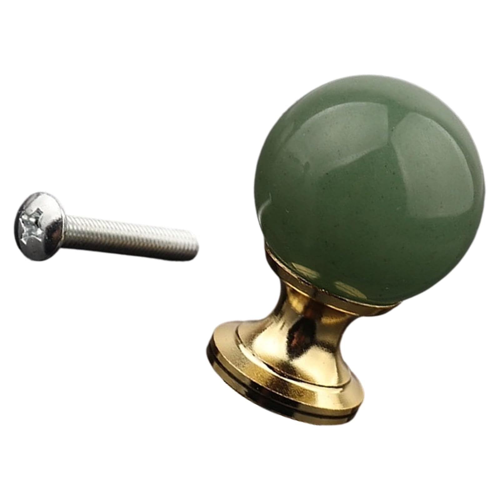 Nvoqilin Green Color Cabinet Pull Crystal Round Ball Dressers Knob Simple Drawer Pulls Handles Kitchen Bedroom Furniture Hardware Enduring Crystal Round Ball Cabinet Door Furniture Handle Decoration