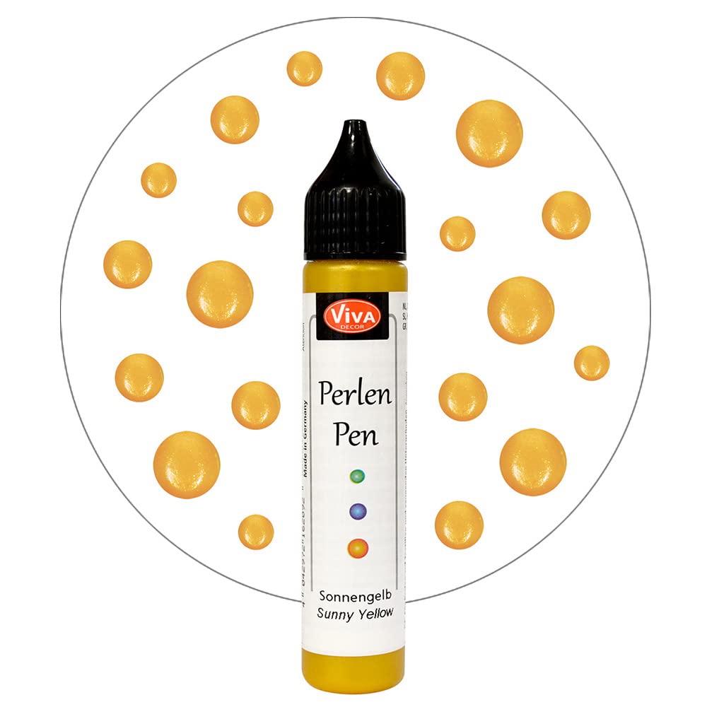 Viva Decor Yellow .8-Ounce Pearl Color Pen, Sunny