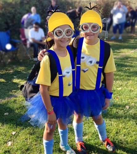 5 PCS Halloween Costume for Kids Girls,Goggles/Beanie/Tutu Skirt/Suspenders/Gloves Halloween Costume Accessories2