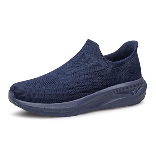 vibdiv Mocassins à enfiler pour homme – Chaussures décontractées respirantes et légères pour homme, bleu, 40 2/3 EU