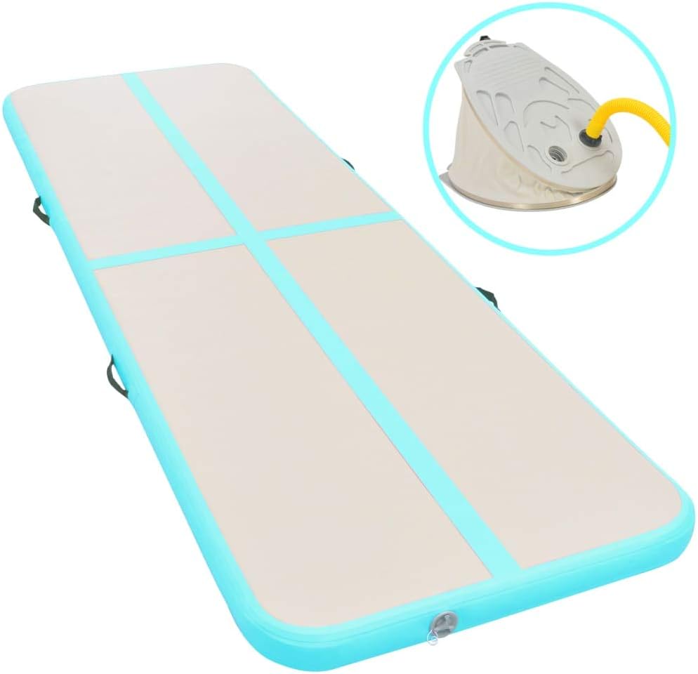 Air Track Mat Gymnastics Air Mat with Pump Inflatable Training Mat PVC vidaXL vidaXL