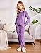 Arshiner Sweatsuits for Girls Jogging Suits Sets Running Kids Fashion Active Wear Casual Solid Color Casual Set Lilac Size 7-8Y