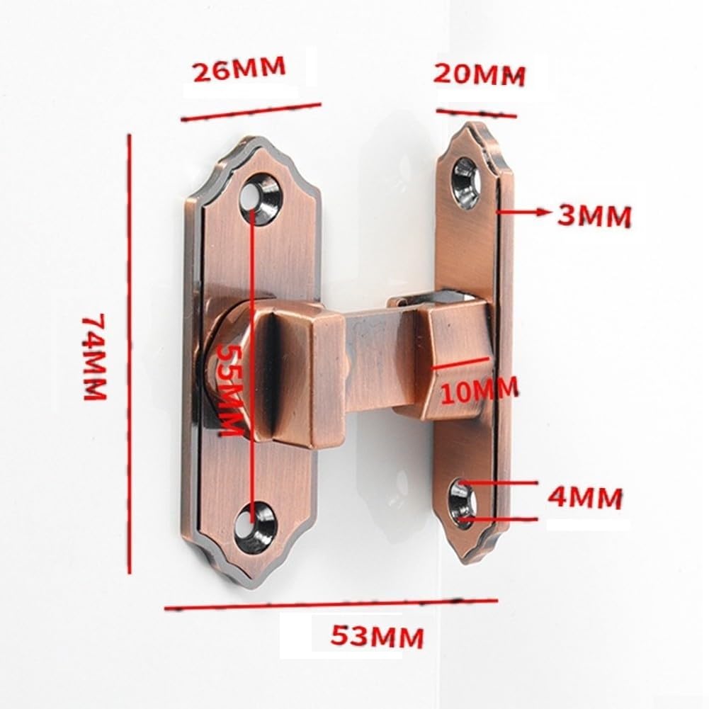 Amazon | HONGZHANFA アンティーク 90度直角ドアロック - レトロ