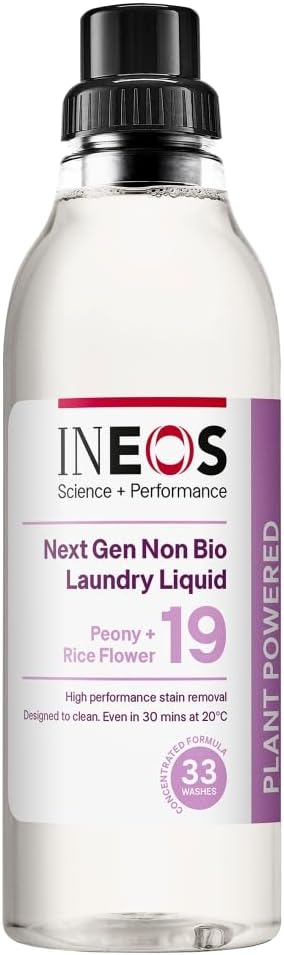 Ineos Plant Powered Non-Bio Laundry Liquid Peony & Rice Milk 1l