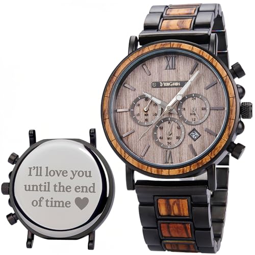 Vikingenes Men's Personalized Wooden Watch...