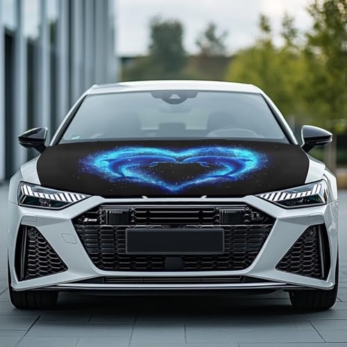 Image of Dolphin Car Hood Flag Cover - 59x39 in Car Hood Cover for Car Decor,Waterproof Car Cover Protector for Auto Car Truck Van SUV