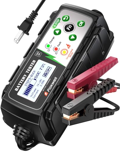 12V Car Battery Charger & Tester, FOXWELL BC521 5A Smart 4-in-1...