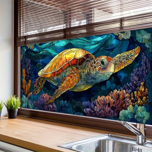 Vinilo decorativo adhesivo tortuga de mar HOYTITUTE 100x45 cm miniatura 4