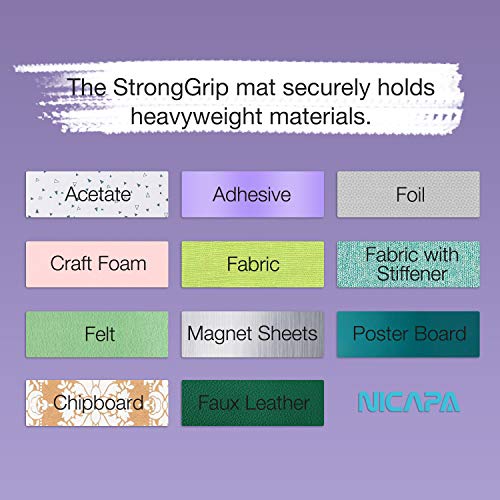 Image of StrongGrip Cutting Mat for Cricut Explore Air 2 /Maker (12x12 inch,3 Mats) Strong Adhesive Sticky Purple Quilting Cricket Cut Mats Replacement Accessories for Cricut