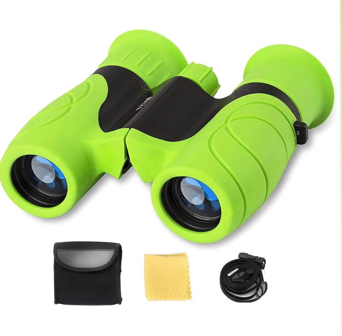 Binoculars Kids High-Resolution 8 x 21 Optics Compact Size Outdoor Camping, Travel, Spy Games, Hiking, Bird Watching, Adventure, Education, Wildlife, Nature Exploration (Green)-image-26
