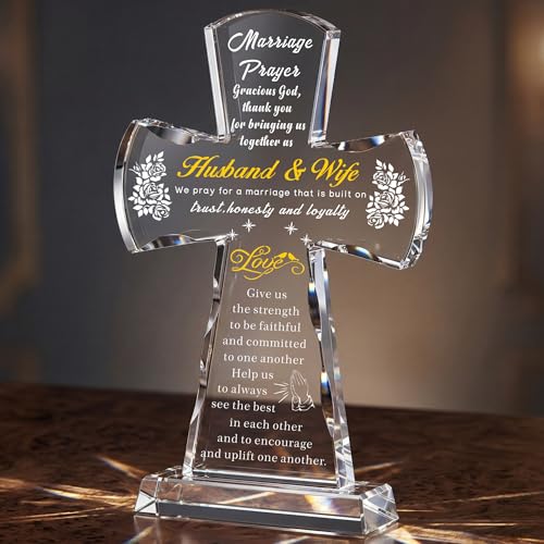 Ghtixsu Marriage Prayer Cross Wedding Gifts for Couples, Religious Cross