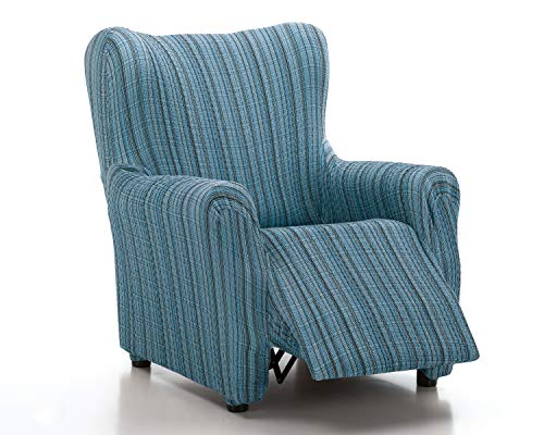 Funda de sillón relax azul lavable para proteger tapicerías de 70-90 cm 2