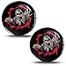 SkinoEu® 2 x 30mm 3D Gel Silicona Stickers Pegatinas Adhesivo Calavera Skull Autos Coches Moto Ciclomotores Bicicletas Ordenador Portátil Tuning KS 12