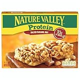 Nature Valley Protein-Riegel Salted Caramel Nut, Eiweißriegel mit Erdnüssen & Mandeln, gesalzenem Karamell, Snack für Schule & unterwegs, gesundes Pausenbrot, glutenfrei, 1er Pack, 4 Riegel