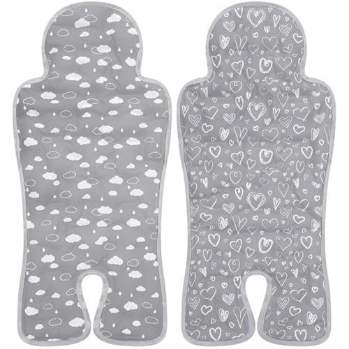 Image of Pinkunn 2 Pcs Gel Car Seat Cooling Pad for Baby Summer Breathable Ice Cushion Multifunctional Ice Stroller Cooler Mat for Stroller Baby Dining Chair Child Safety Seat(Assorted Color,Heart, Cloud)