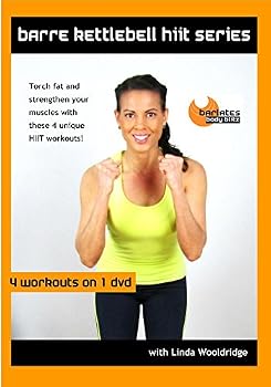 DVD Barlates Body Blitz Barre Kettlebell HIIT 4 Workout DVD Book