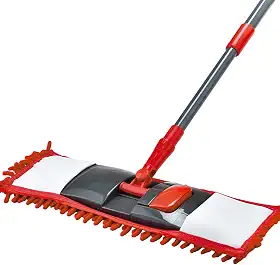 Powemaid Mop Rodo Mágico Flat Chenile Esfregão Microfibra - Vermelho