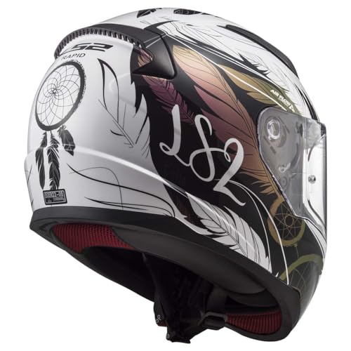 Image of LS2 Helmets Rapid II Full Face Motorcycle Helmet (Dreamcatcher Chameleon /White - X-Small)