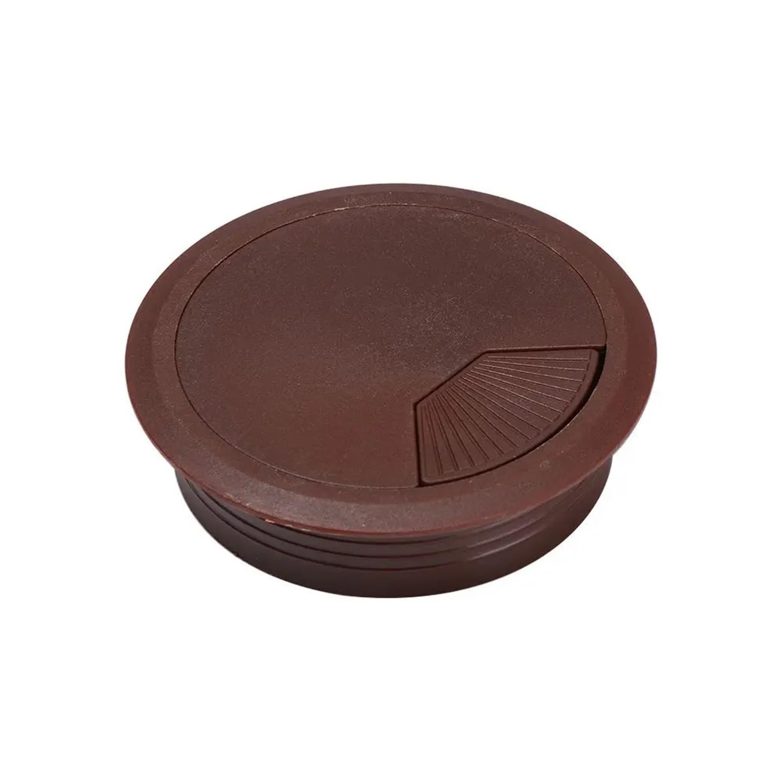 Desk Cable Grommet 20Pcs 60/80mm Desk Cord Grommet Line Outlet Port Wire Hole Cover Threading Box(Dark Brown,60mm)