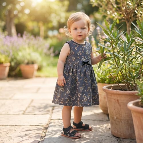Image of Baby Boys Girls Squeaky Sandals Summer Closed-Toe Anti-Slip Premium Rubber Sole Toddler First Walkers Shoes