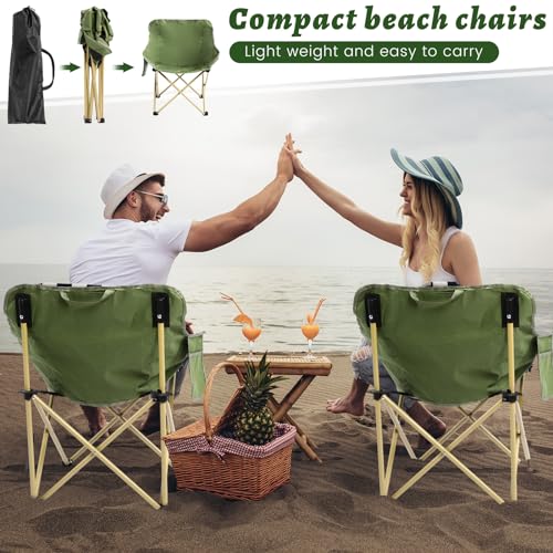 FairySandy Silla plegable ligera para camping Charles, paquete de 6, color verde ejército miniatura 7