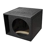 QPower QBOMB15HP Single 15 Inch 32 Hertz Frequency Vented Side Ported Speaker Round Box Enclosure with Spring Loaded Terminal