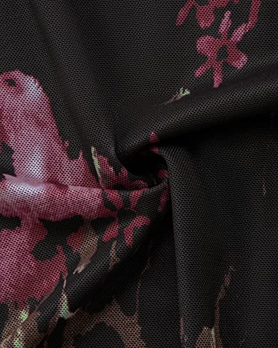 Valolia Business Shirts For Women For Work, Women’s Dressy Beach Tops Lightweight A Line Tunics Shirts For Women Short Sleeve Comfy Tops Elegant Floral Pleated Swing Blouses For Leggings Large Mvt #TOP3