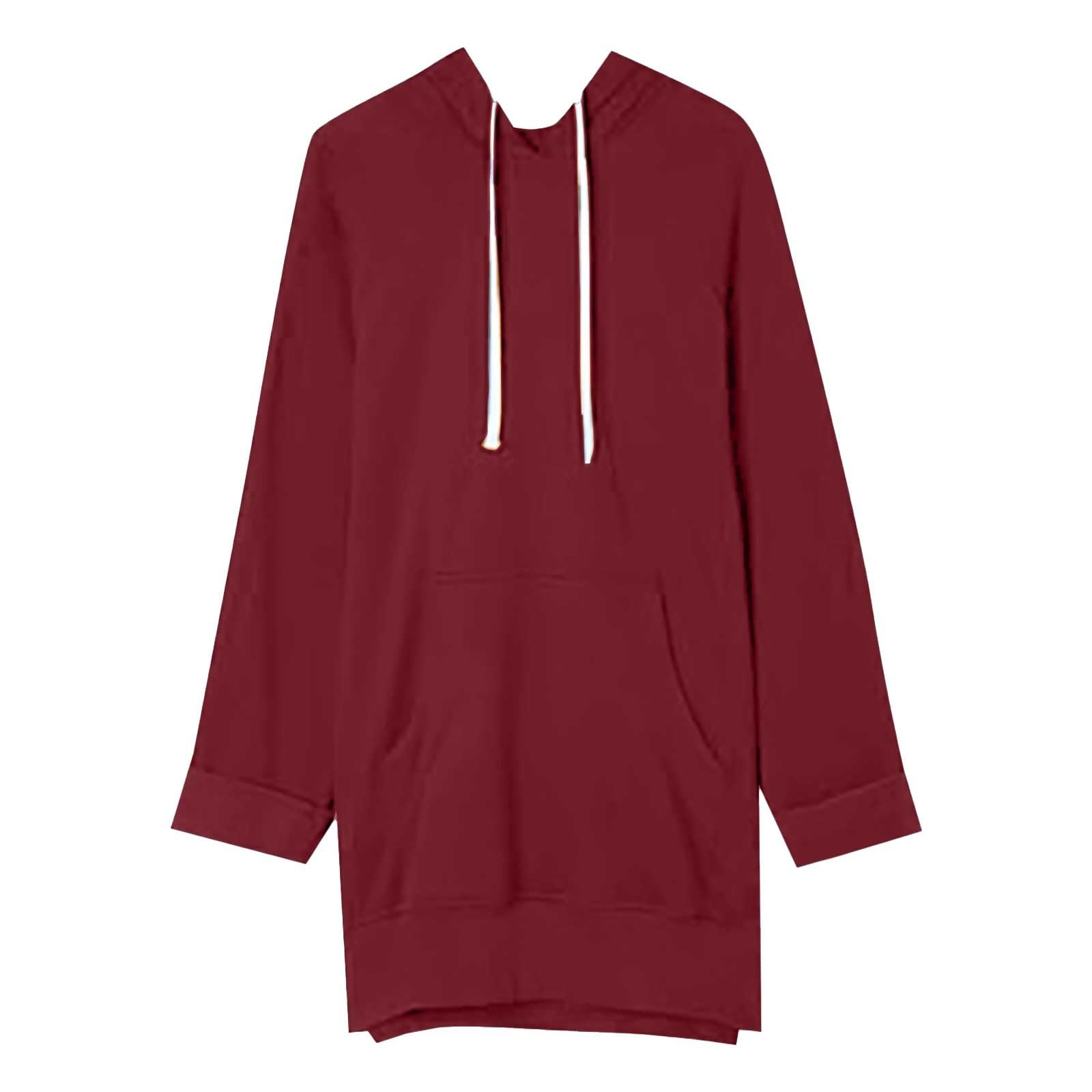 Verde Donna Leggera - Tunica Da Donna Manica Lunga Felpe Morbida Con | Oversize Hoodie Moda Comodo Top Con Tasche Termica Casual Tinta Unita Abbigliamento Invernale Outdoor Casa